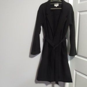 B+AB Womens Black Belted Coat Sz S